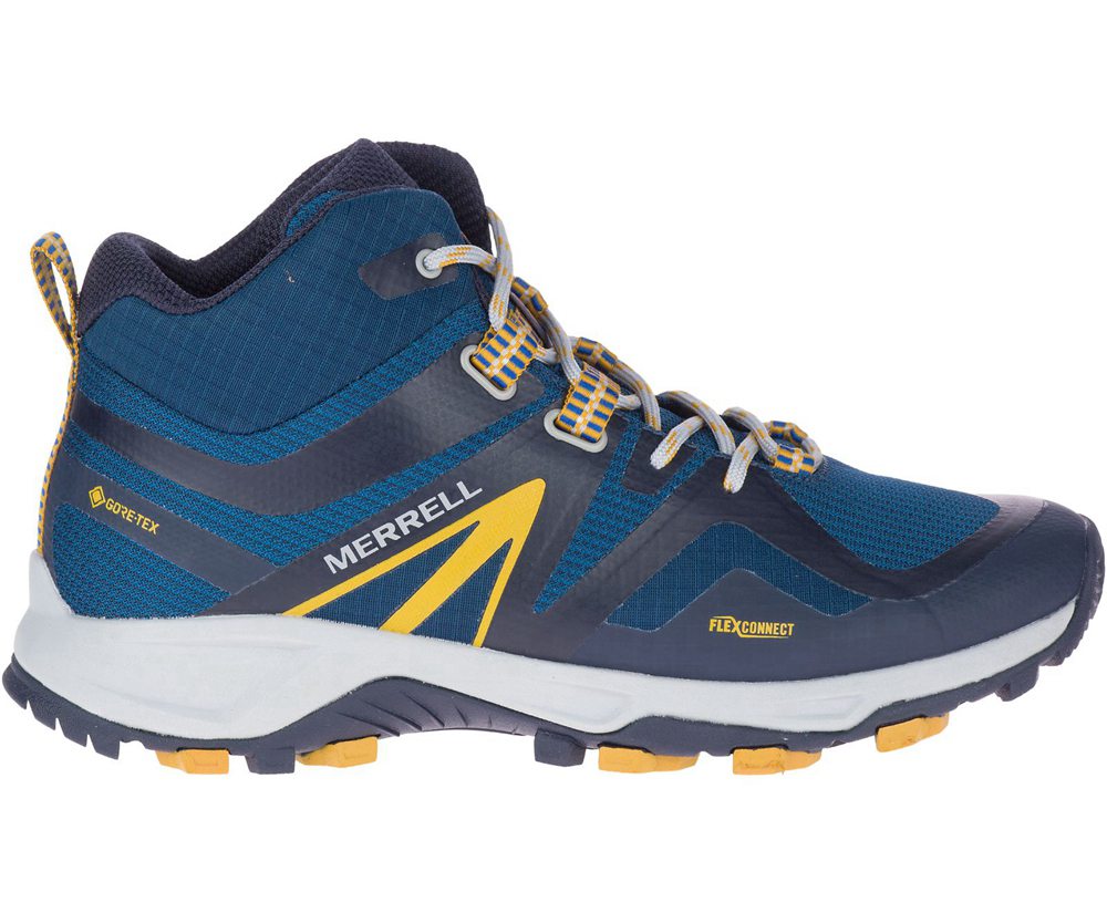 Kozaki Merrell Męskie Niebieskie - Mqm Flex 2 Mid Gore-Tex® - 758609-ARL